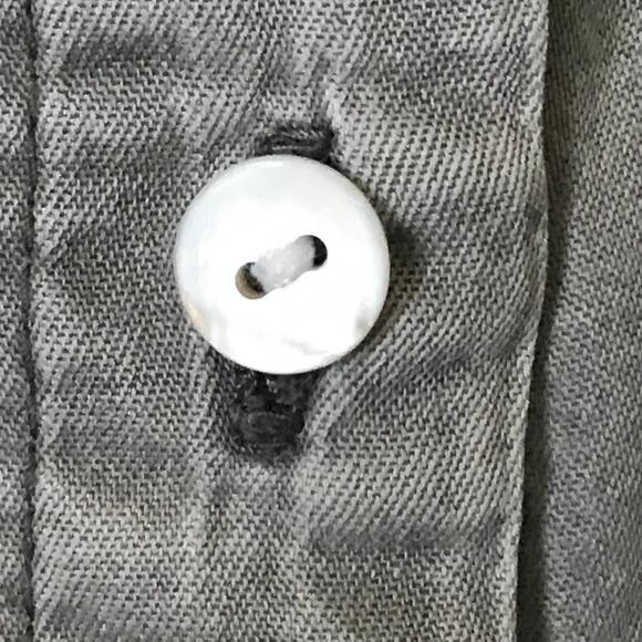 Terre Bleue Dress Size XL Womens Gray Button Up Sleeveless Embroidery Floral - Picture 7 of 8